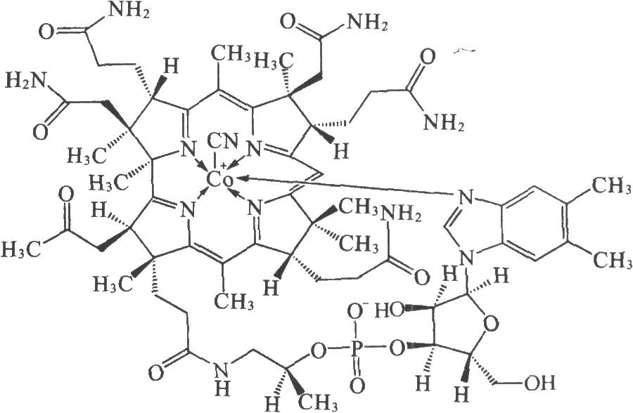 2汉语拼音 weishengsu b 12 9.1.3英文名 vitamin b 12 9.2结构式 9.