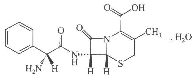 2结构式cefalexin2.1.3英文名toubao'anbian2.1.2汉语拼音头孢氨苄2.