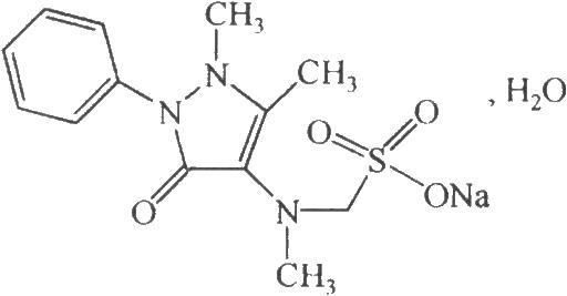 3英文名 metamizole sodium 4.2结构式 4.