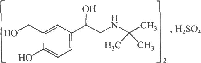 2结构式salbutamol sulfate3.1.3英文名liusuan shadinganchun3.1.